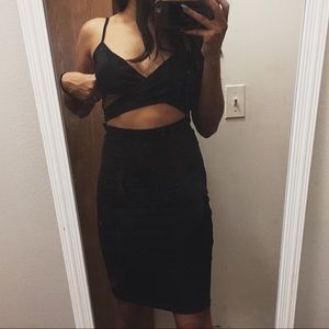 Black two piece dress